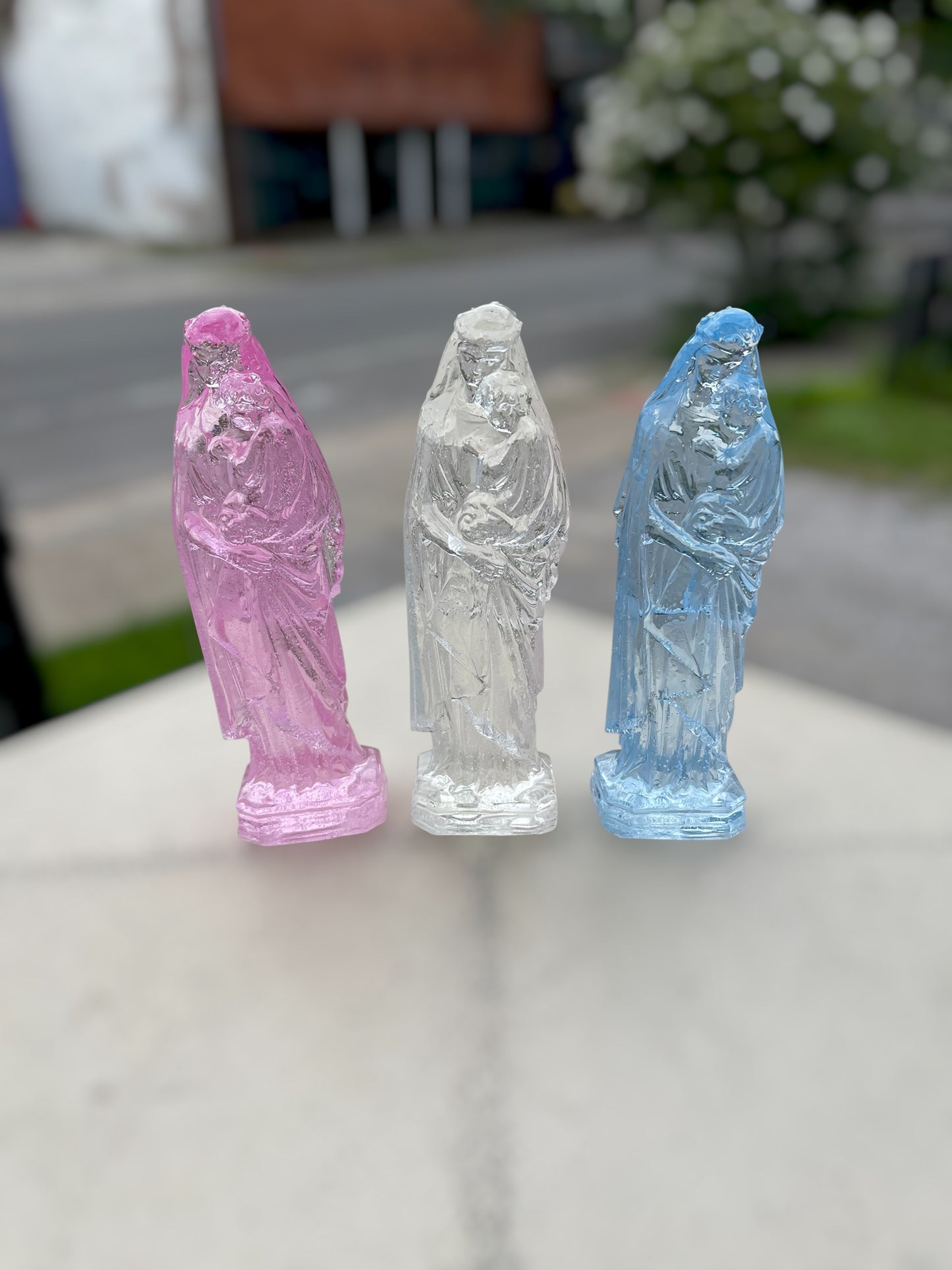 Mother and Child Clear Statue