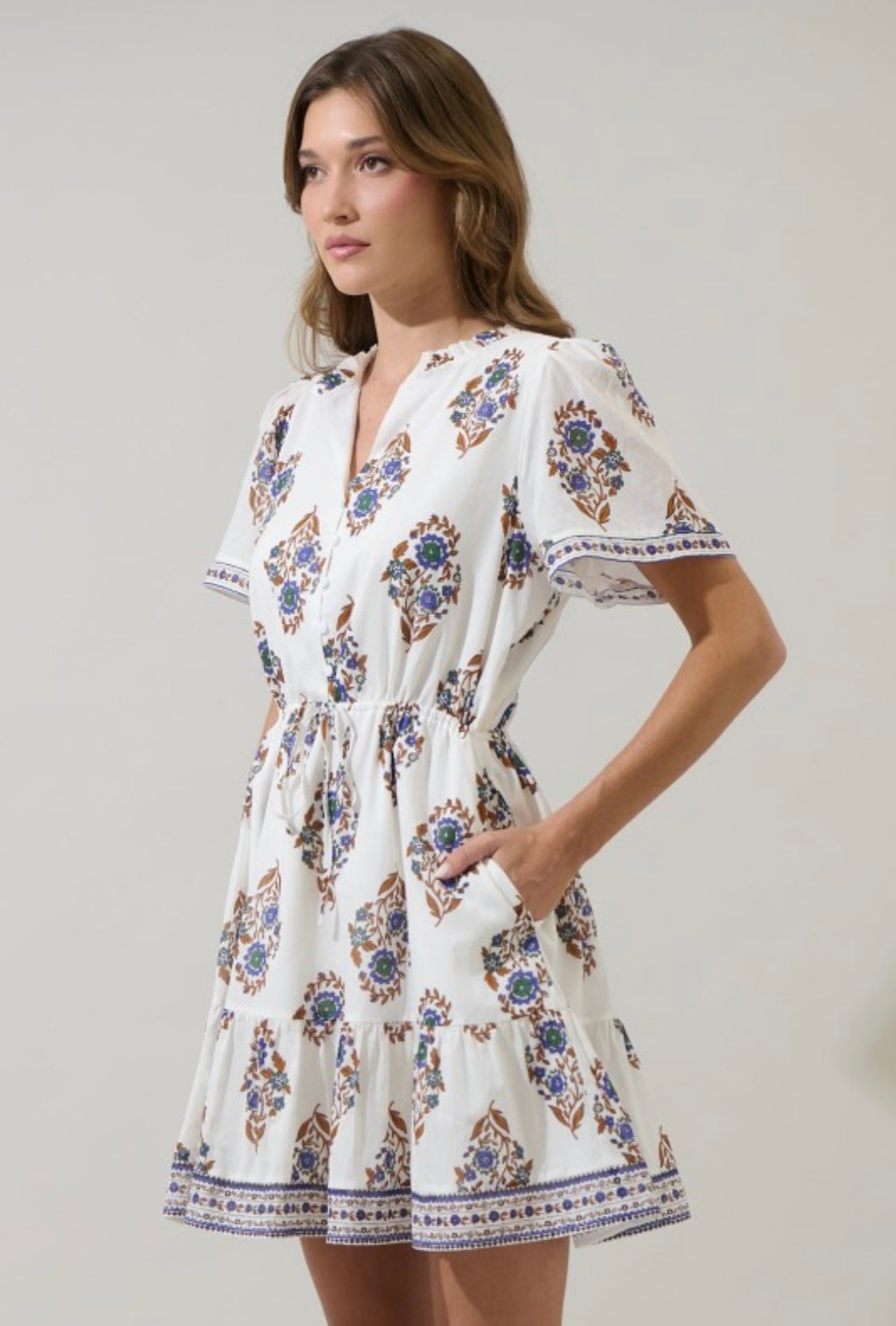 Rennie Floral Warna Shift Mini Dress