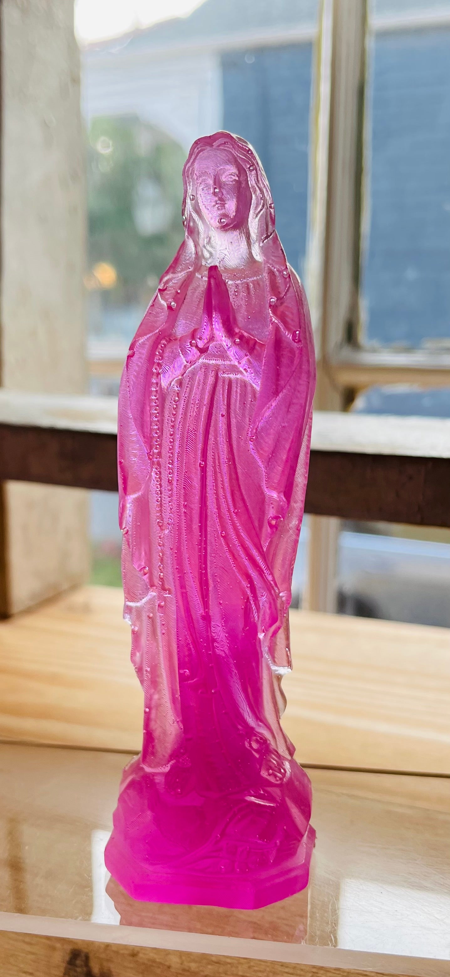Pink 6” Mother Mary Statue
