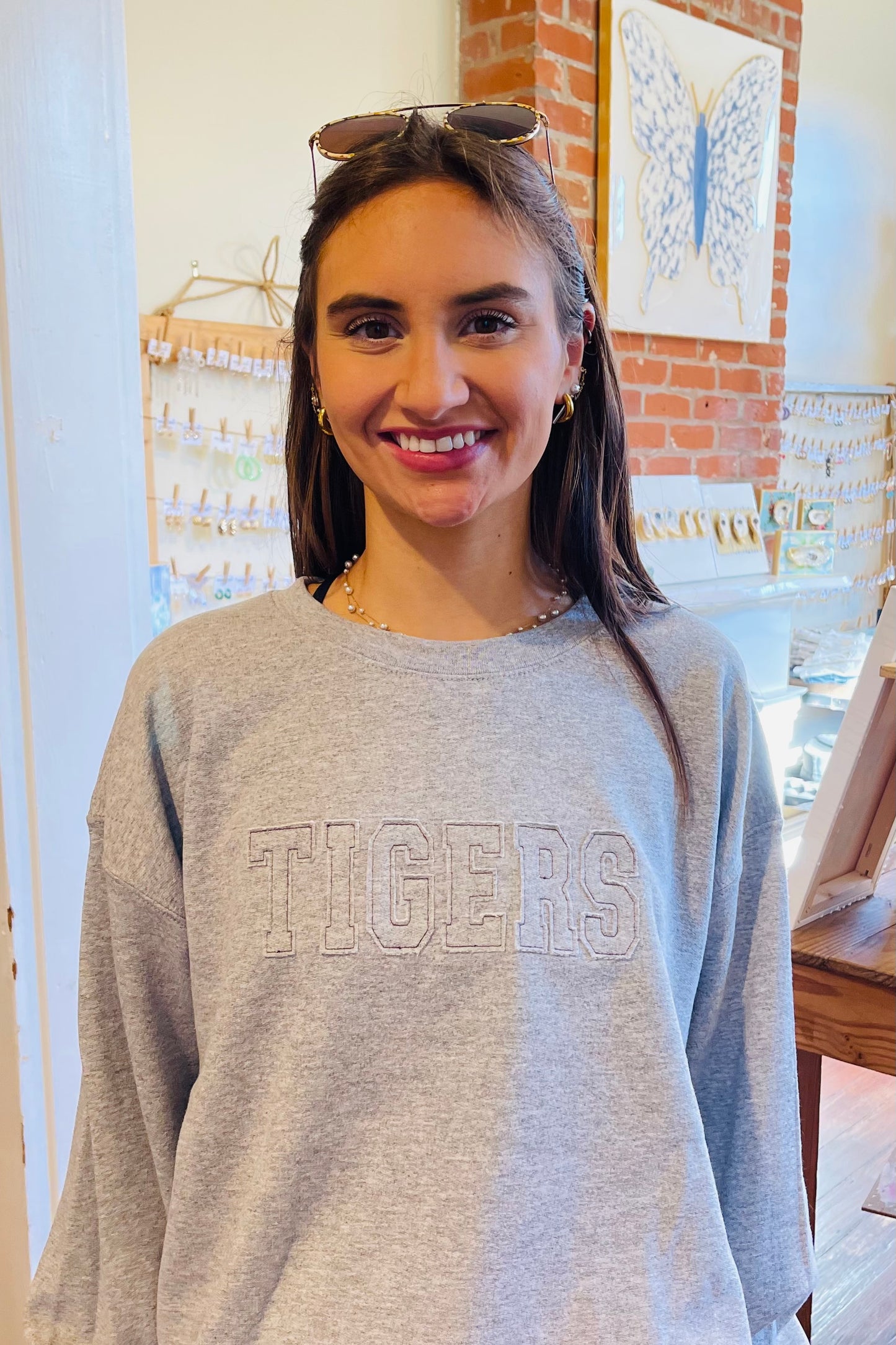TIGERS Embroidered Sweatshirt