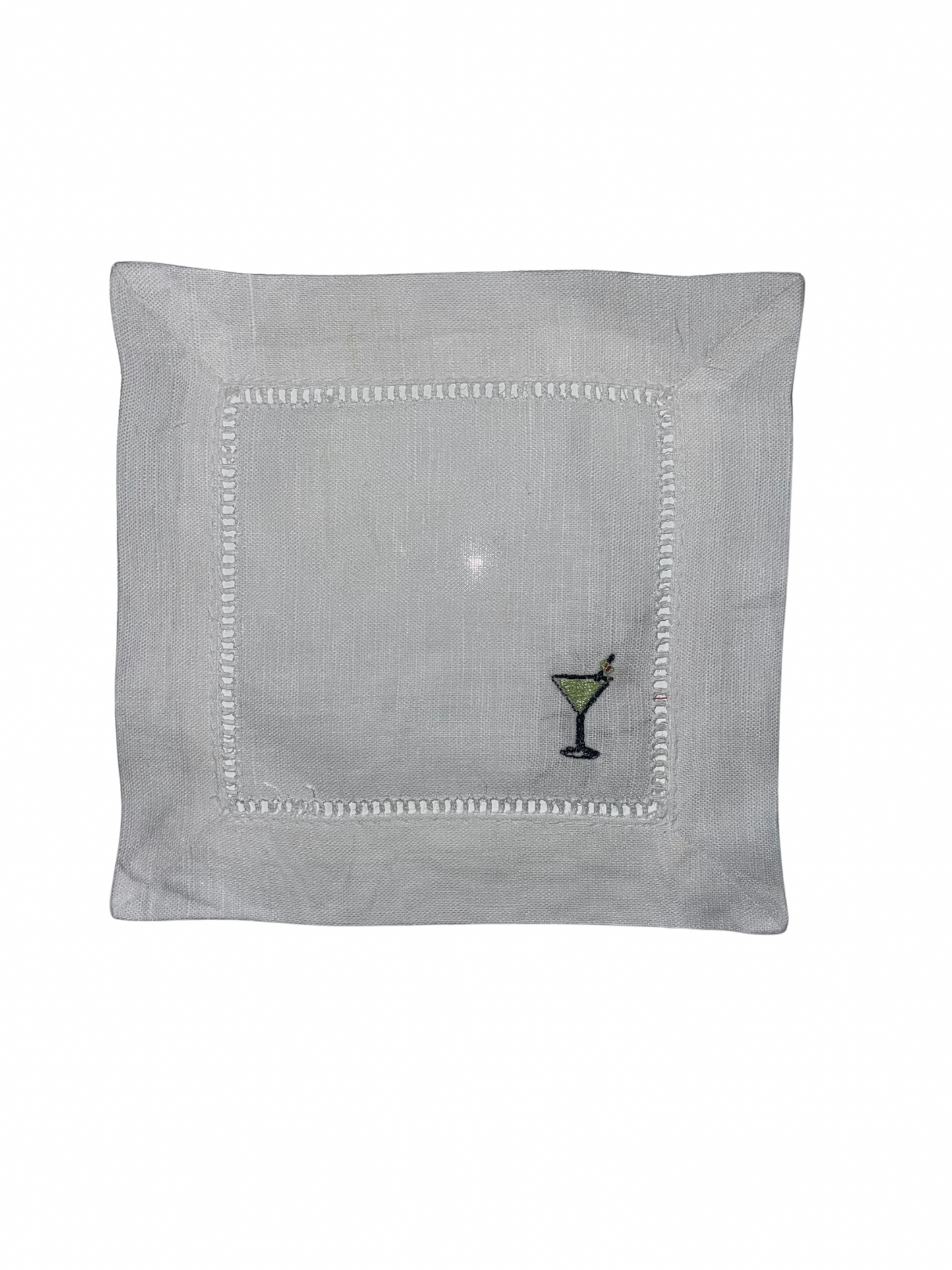 Linen Cocktail Napkins - Martini
