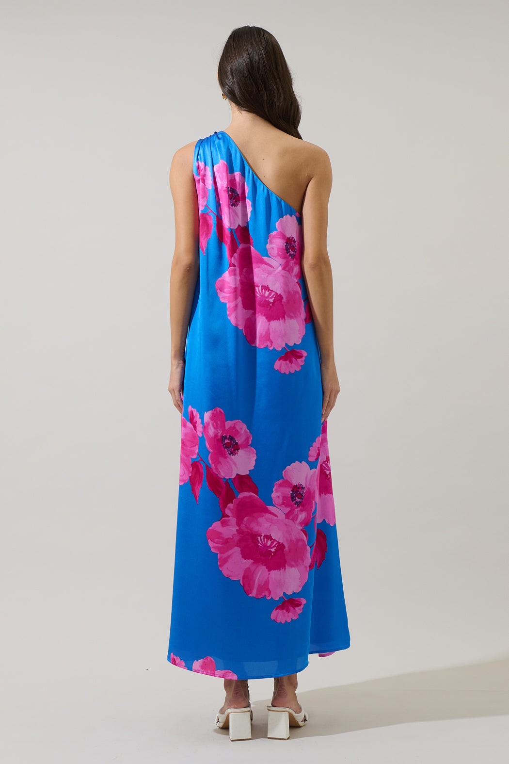 Glena Floral One Shoulder Maxi Dress