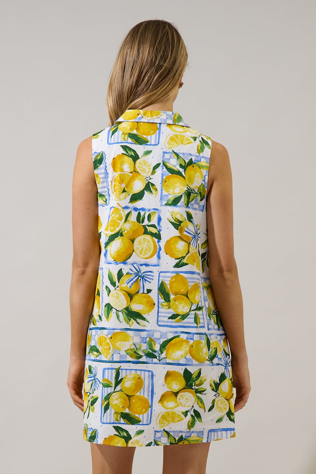 Lemon Zest Lexya Collared Shift Mini Dress