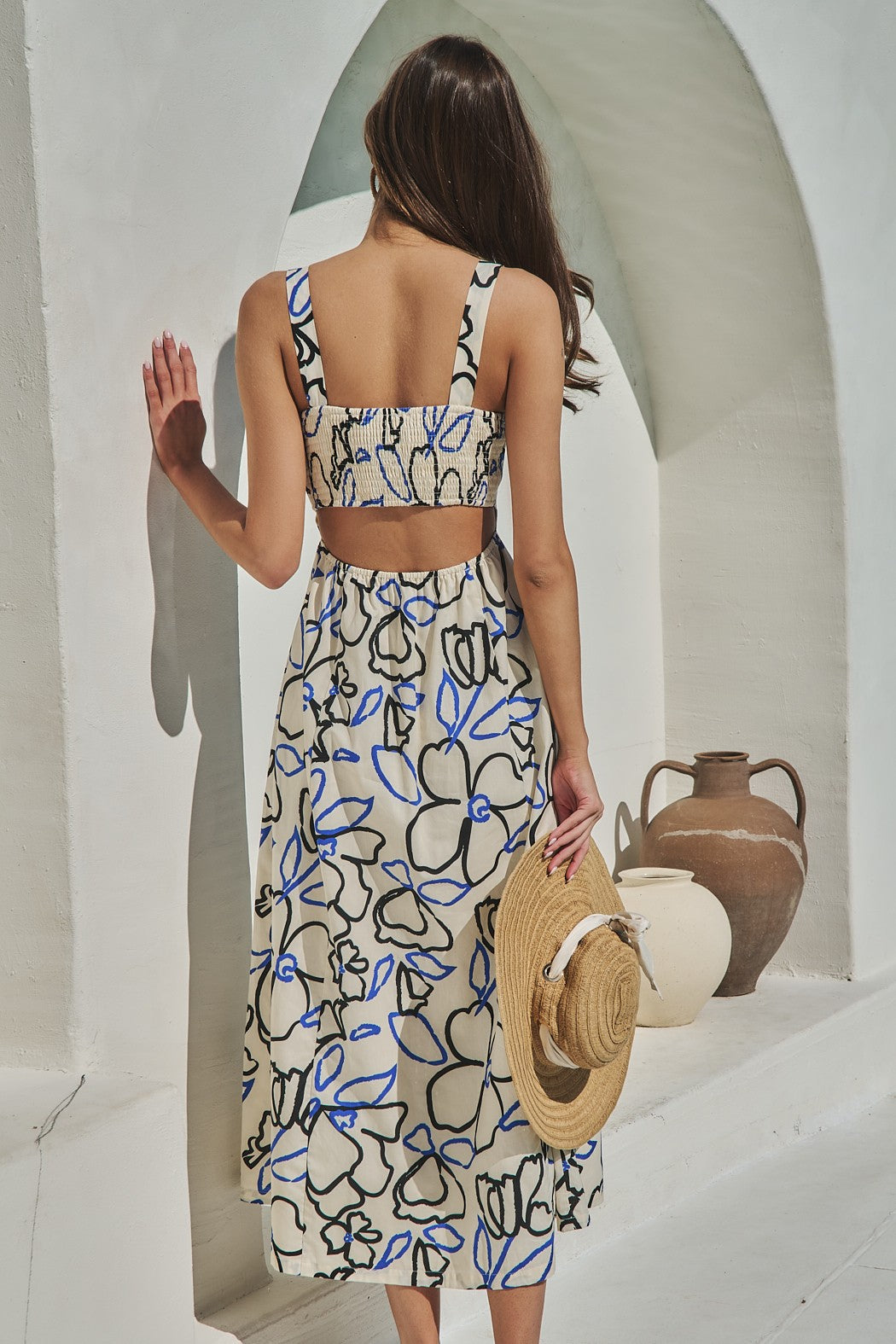 Steff Open Back Midi Dress Tercy Floral