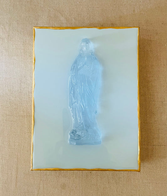 Light Blue Mary on a Duck Egg 6x8 Canvas