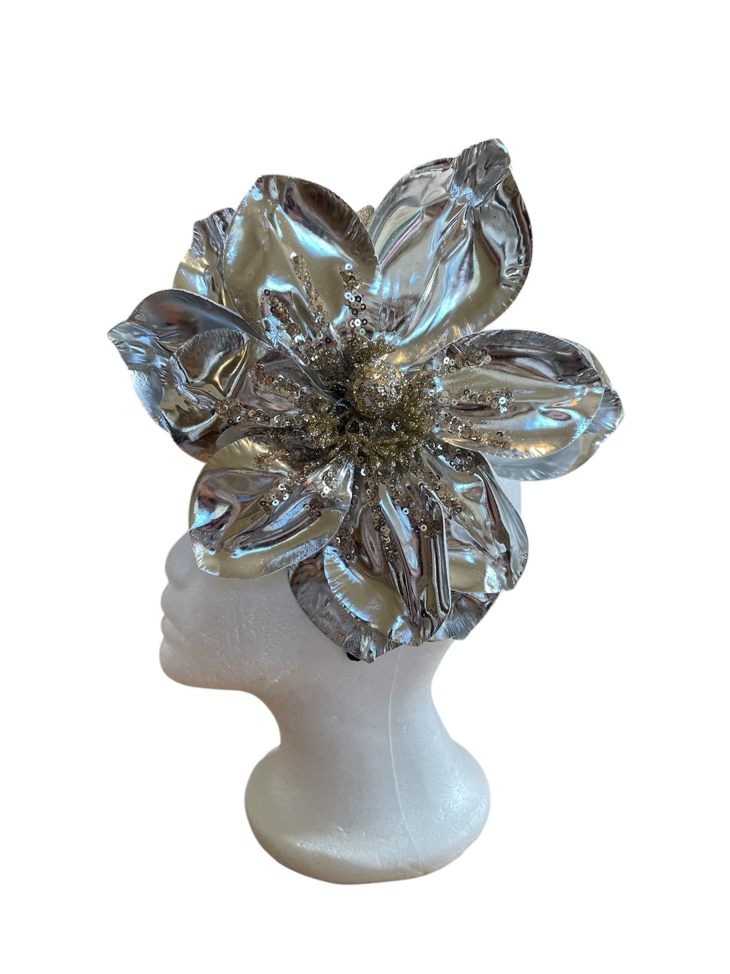 Metallic Silver and Gold Flower