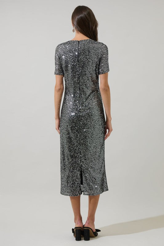 Willard Sequin Cosette Midi Dress