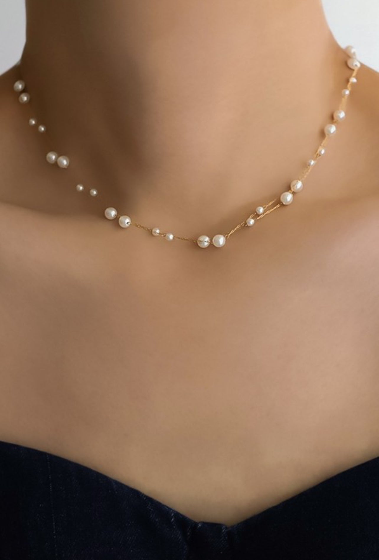 Pearl Droplets Necklace