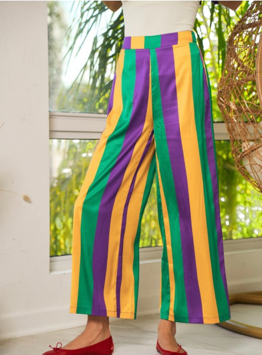Mardi Gras Stripe Pants