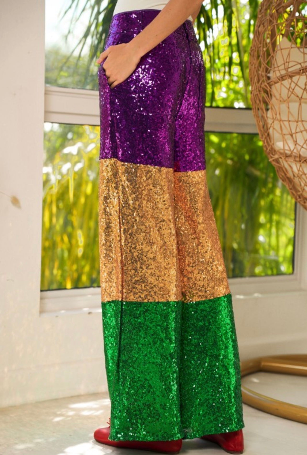 Mardi Gras Sequin Pants