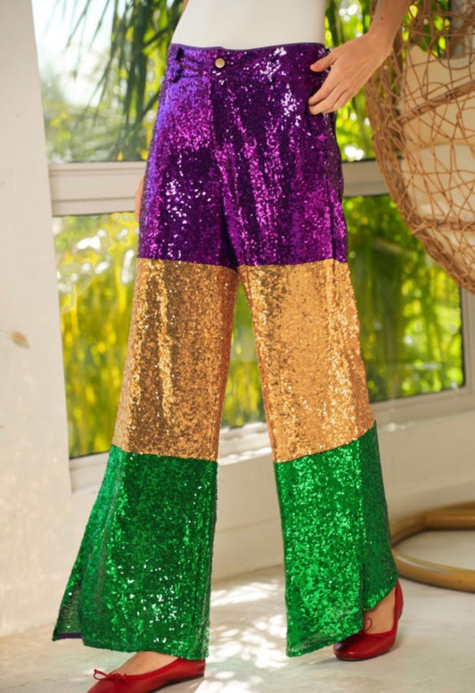 Mardi Gras Sequin Pants