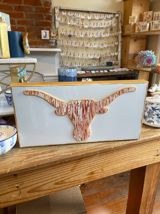 Longhorn on 8x16 Canvas