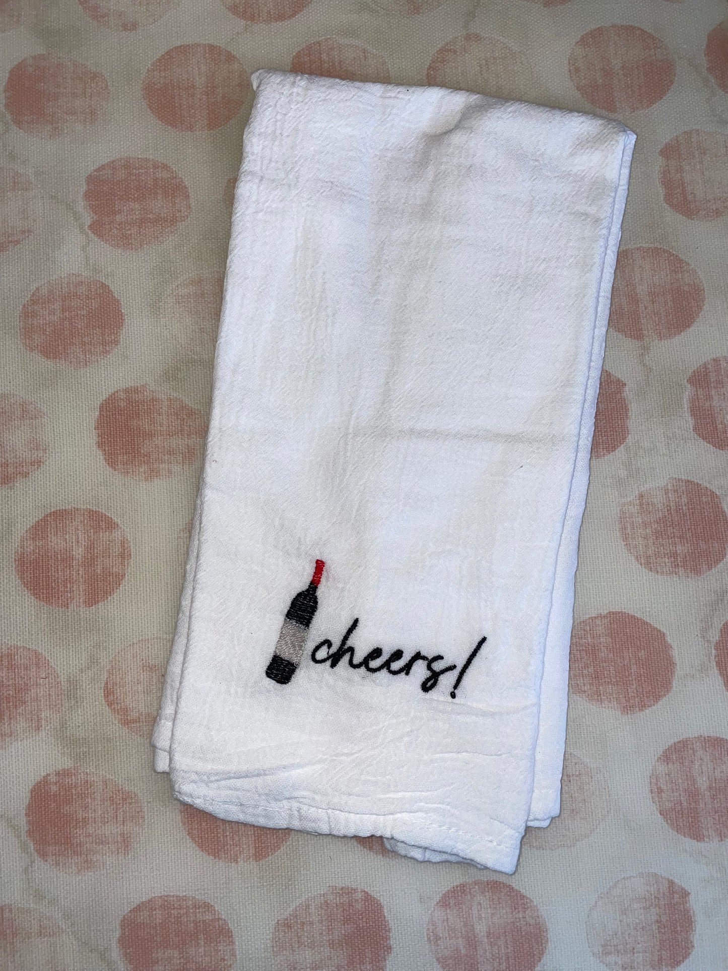 Linen Tea Towel - cheers!