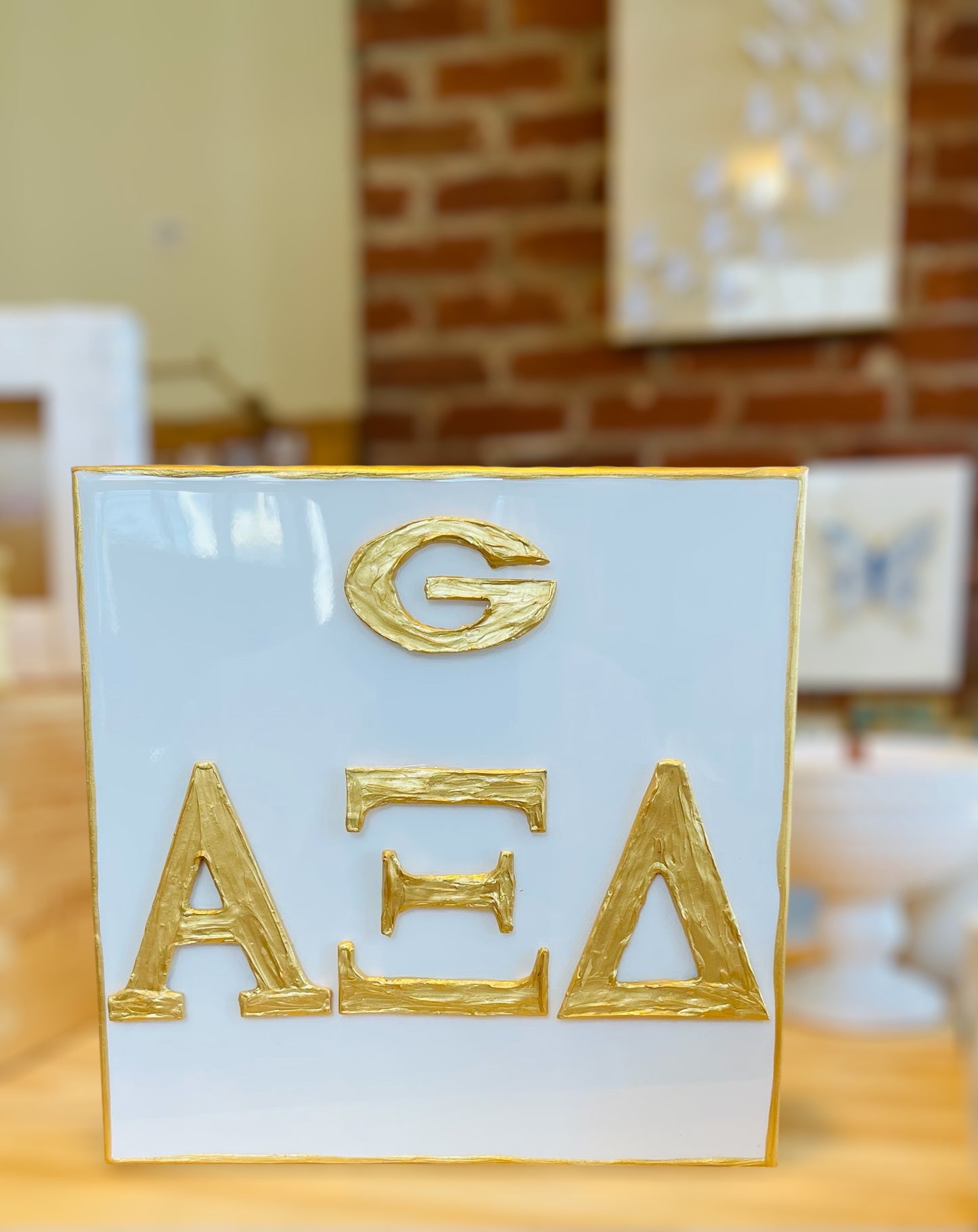 Alpha Xi Delta with G on Canvas