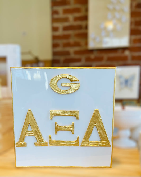 Alpha Xi Delta with G on Canvas
