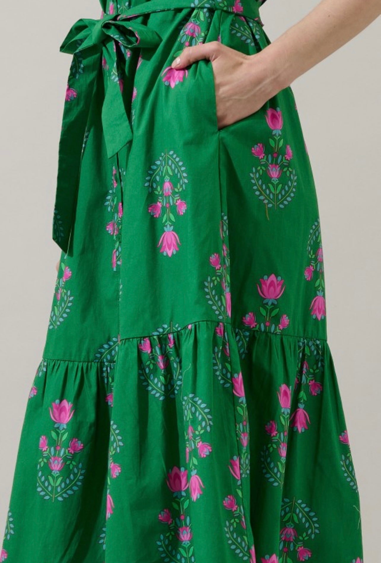 Saura Floral Giles Button Up Midi Dress