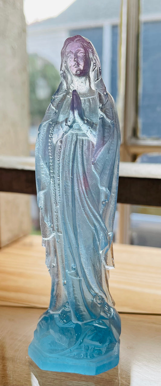 Light Blue with Pink 6” Mother Mary Statue