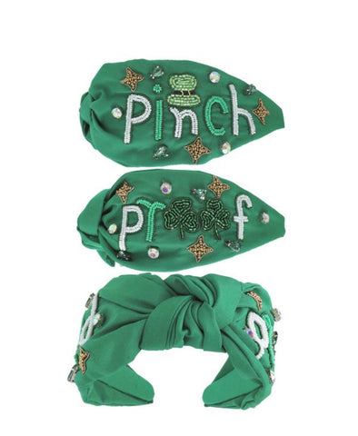 St. Patrick's Day Pinch Proof Beaded Headband