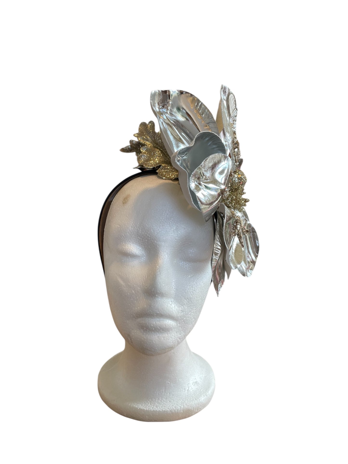 Metallic Silver and Gold Flower