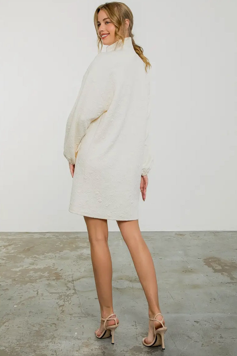 Long Sleeve Textured Dress