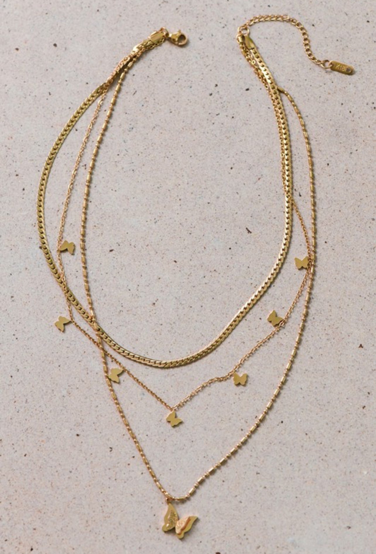 Butterfly Layered Chain Necklace