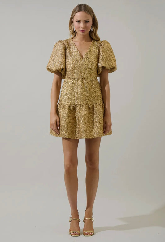 Tamary Tweed May Tiered Mini Dress