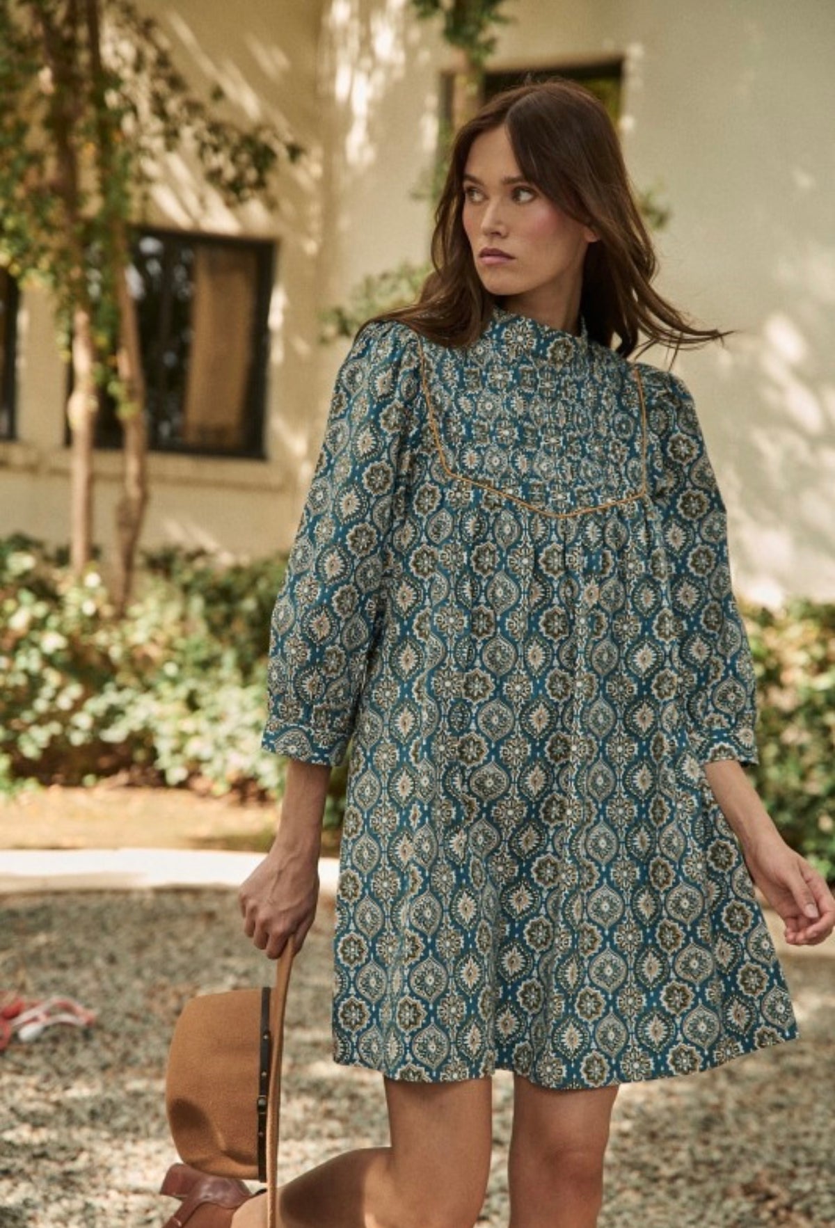 REBONY SHIFT MINI DRESS MEDALLION