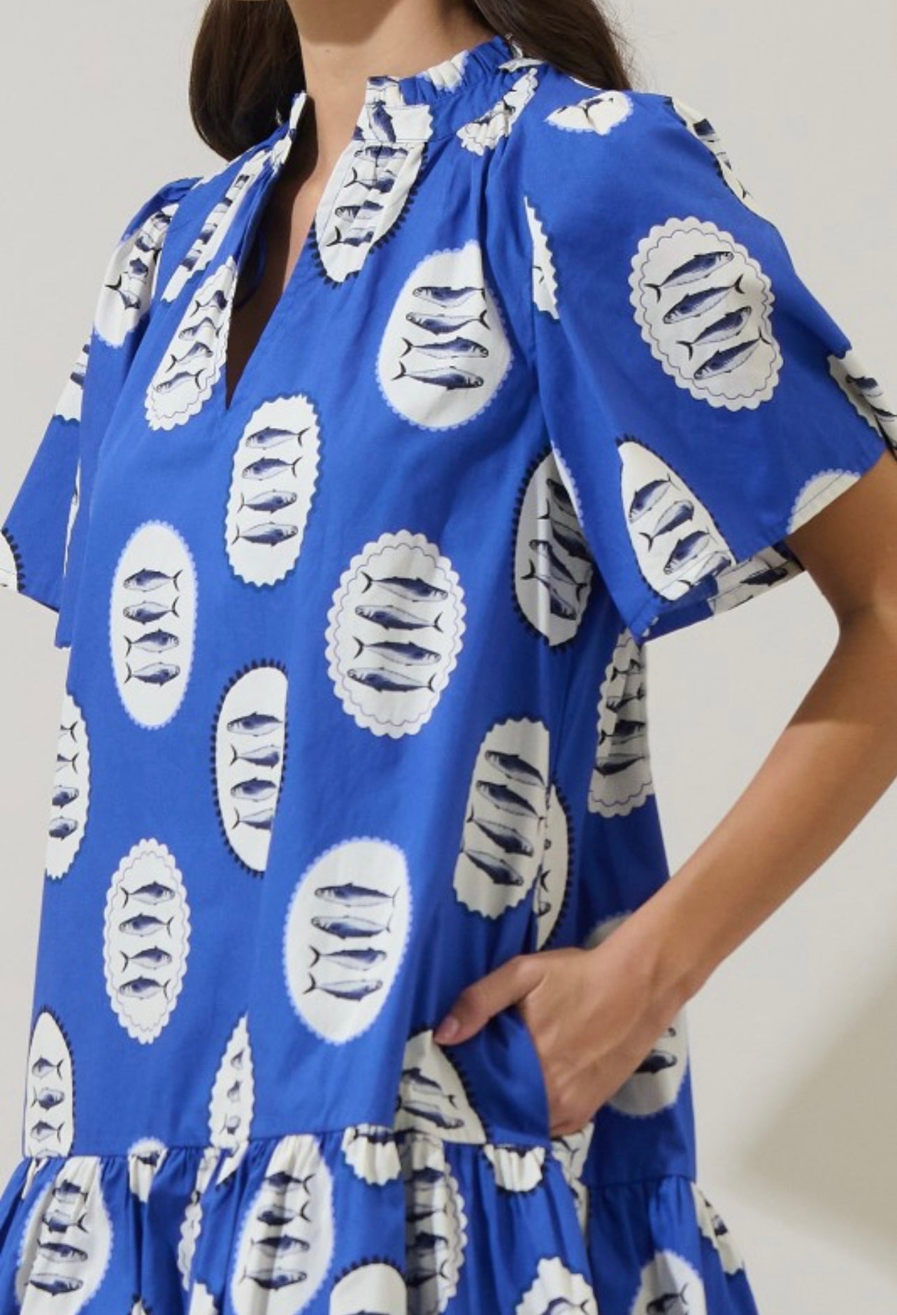 Sardine Sea Azari Shift Mini Dress