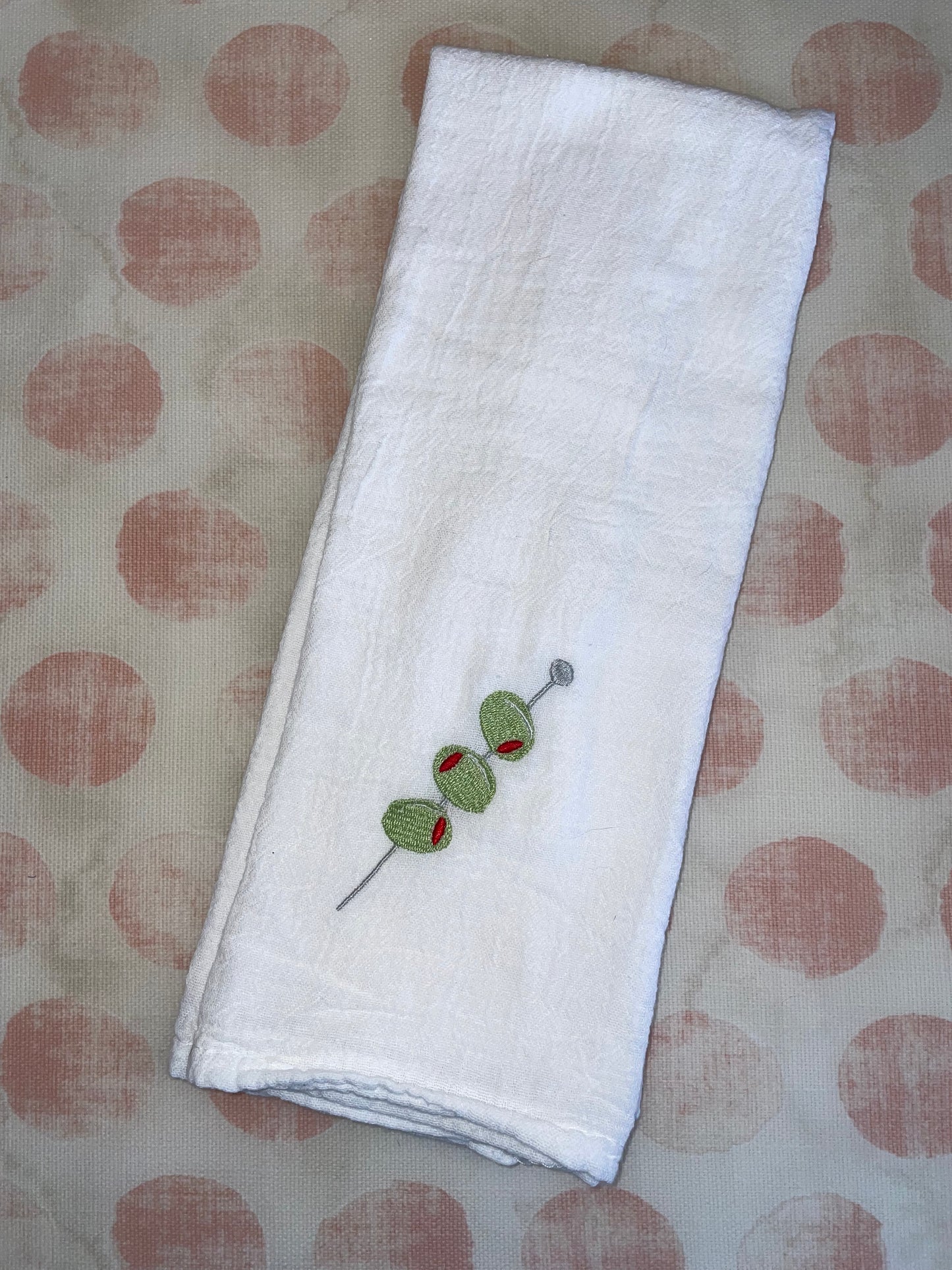 Linen Tea Towel - 3 Olives