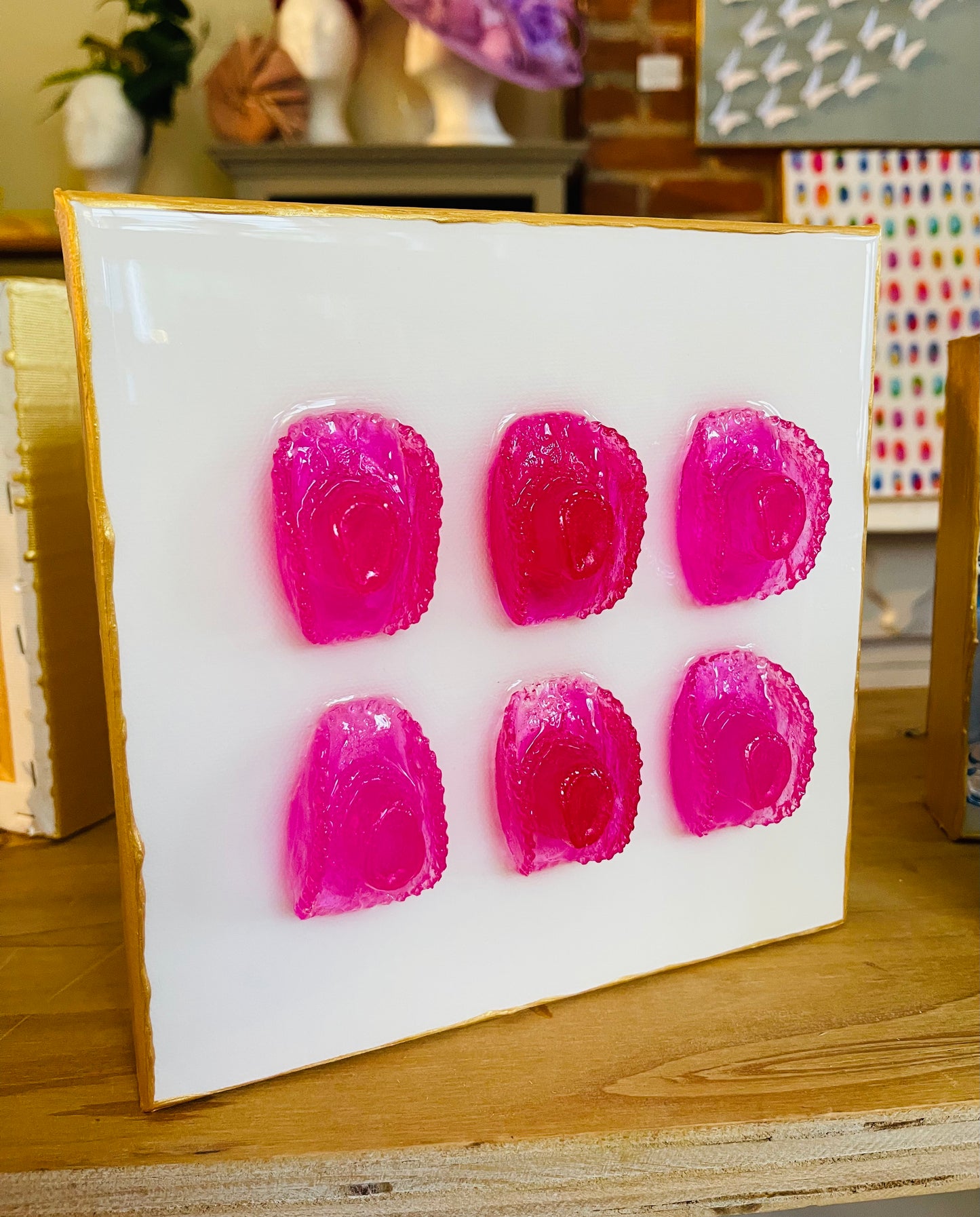Pink Cowboy Hats on 8x8 Canvas