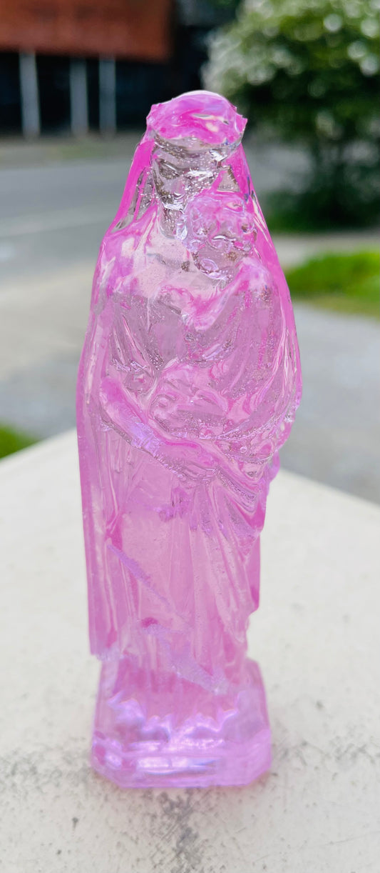 Mother and Child Light Pink Statue