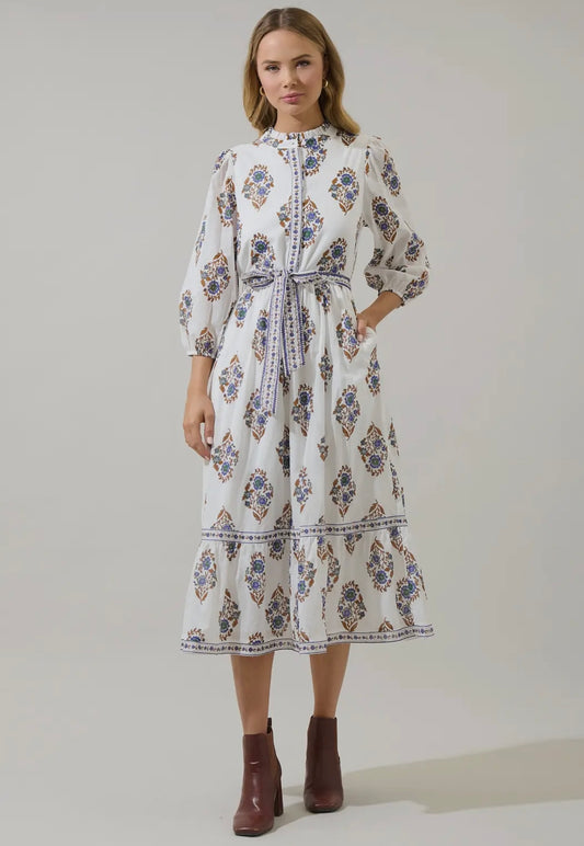 Rennie Floral Darny Long Sleeve
Midi Dress