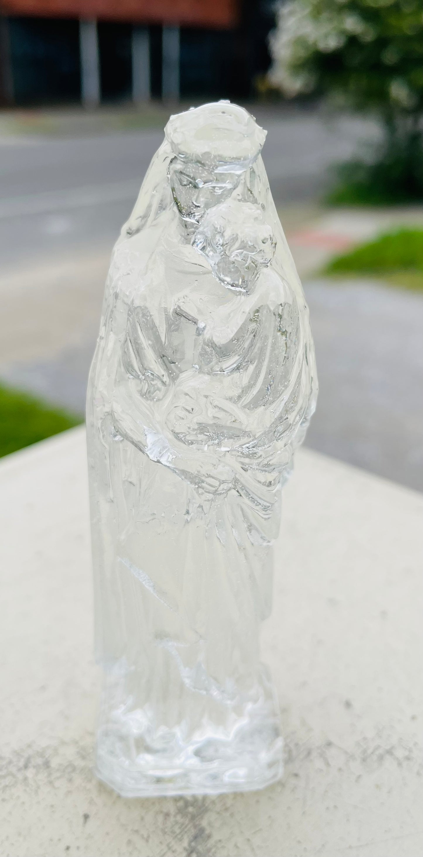 Mother and Child Clear Statue