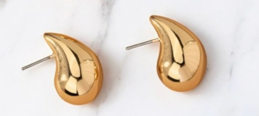 Gold Teardrop Studs