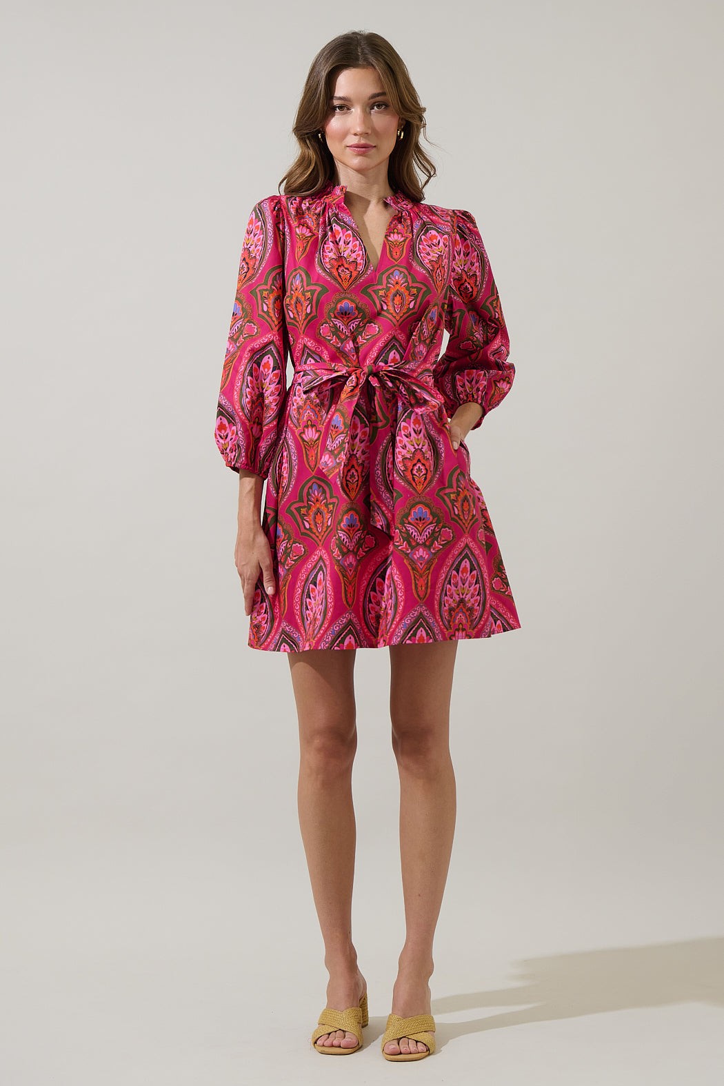 Azura Paisley Eira Poplin Mini Dress