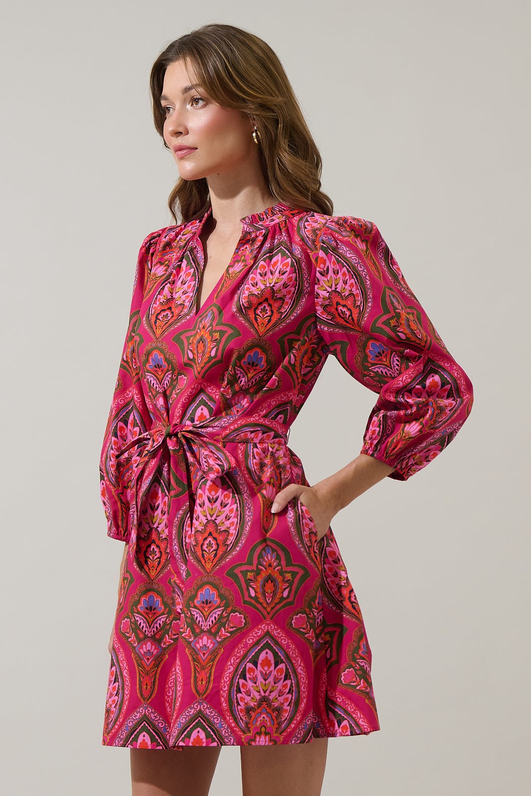 Azura Paisley Eira Poplin Mini Dress