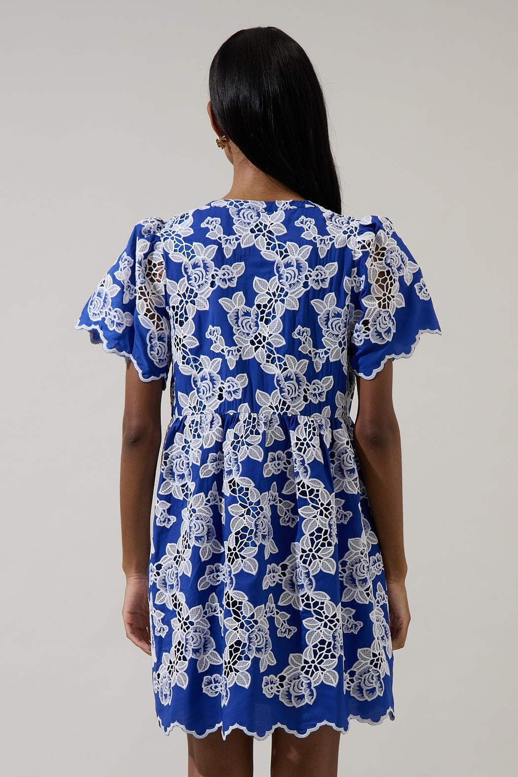 Sherla Embroidered Shift Mini Dress