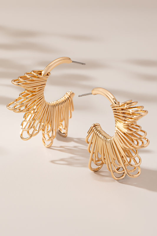 Radiant Sunburst Hoop Earrings