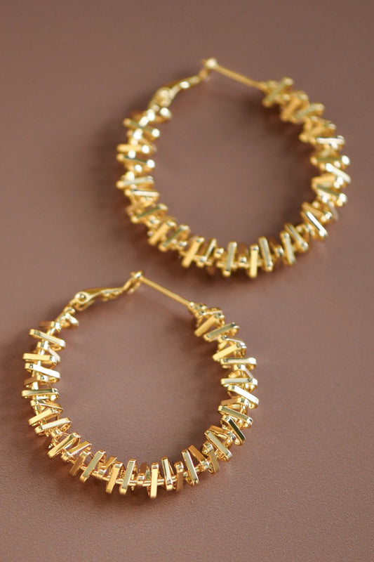 Gold Modern Hoop Earrings