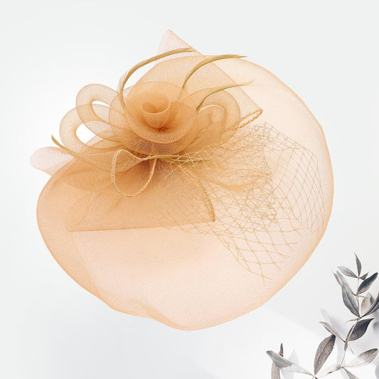 Saints Flower Feather Fascinators with Headband
