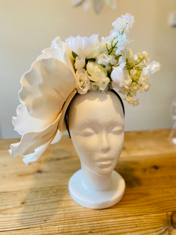 Large White Flower Headband