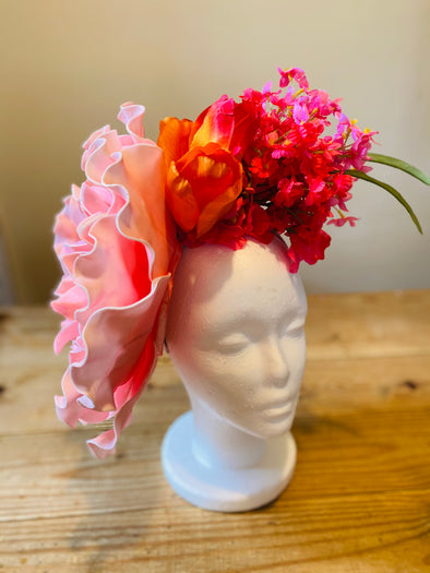 Large Pink Flower Headband