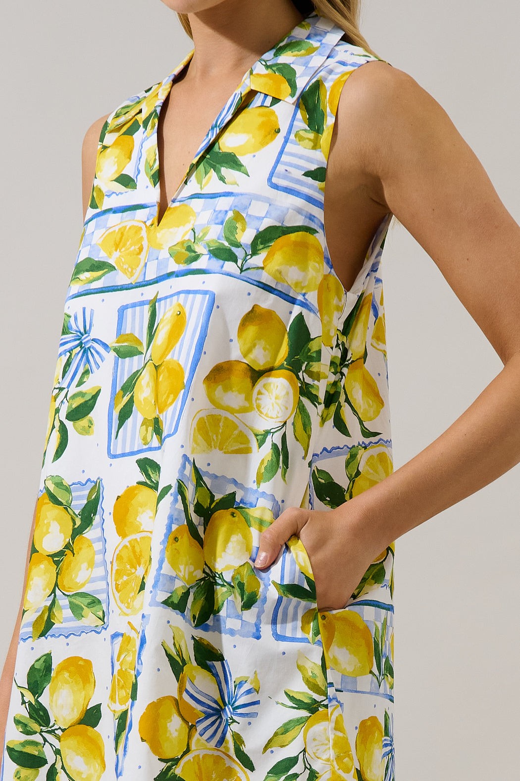 Lemon Zest Lexya Collared Shift Mini Dress