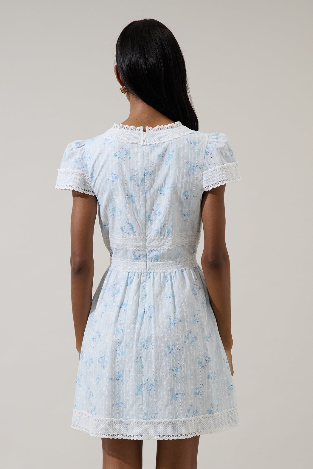 Karen Floral Lace Mini Dress $88