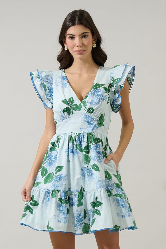 Mirla Floral Surie Ruffle Mini Dress