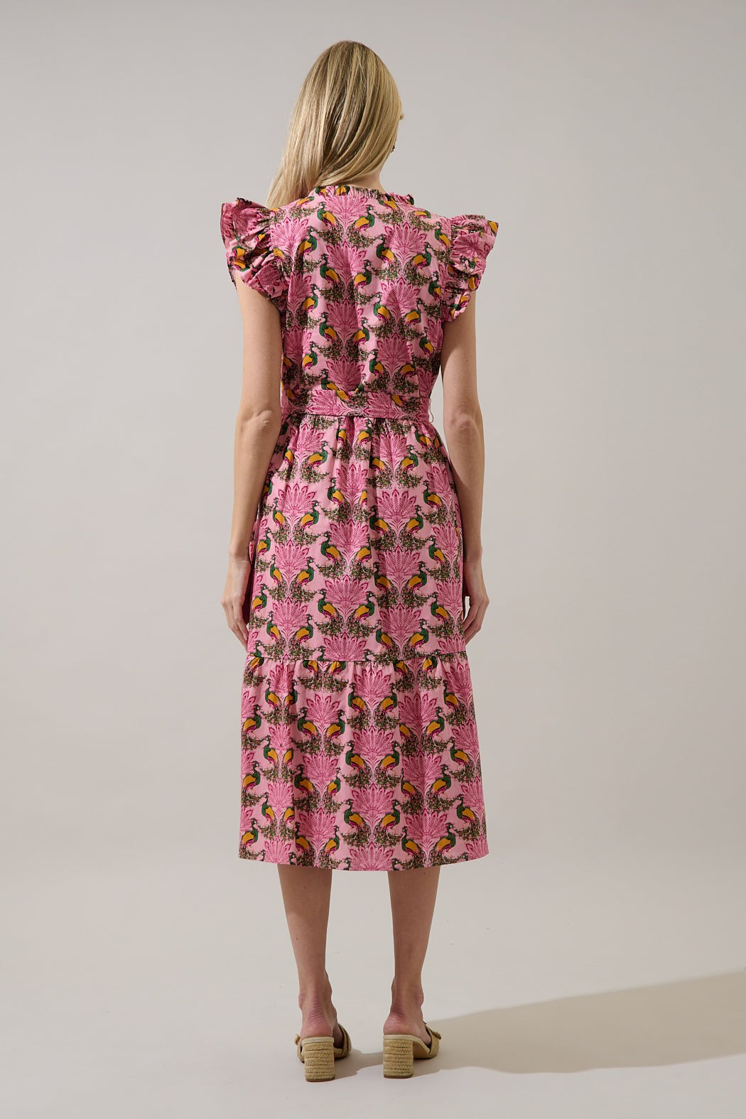 Peacock Bay Sita Ruffle Midi Dress