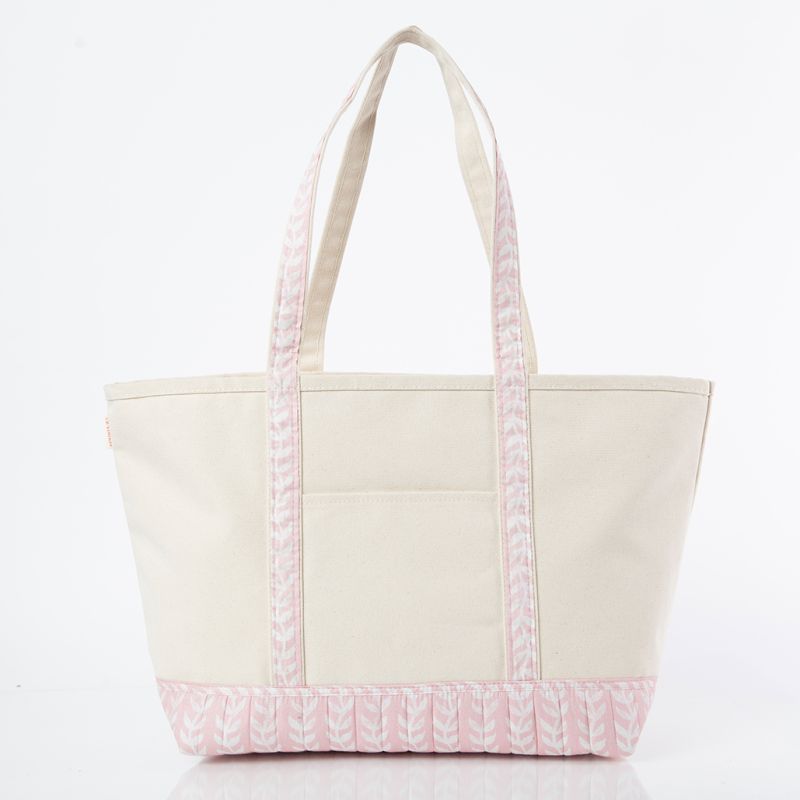 Pink Block Print Large Tote