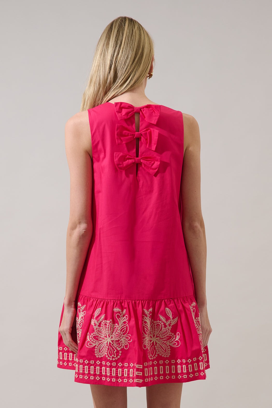 Kercy Embroidered Sleeveless Mini Dress