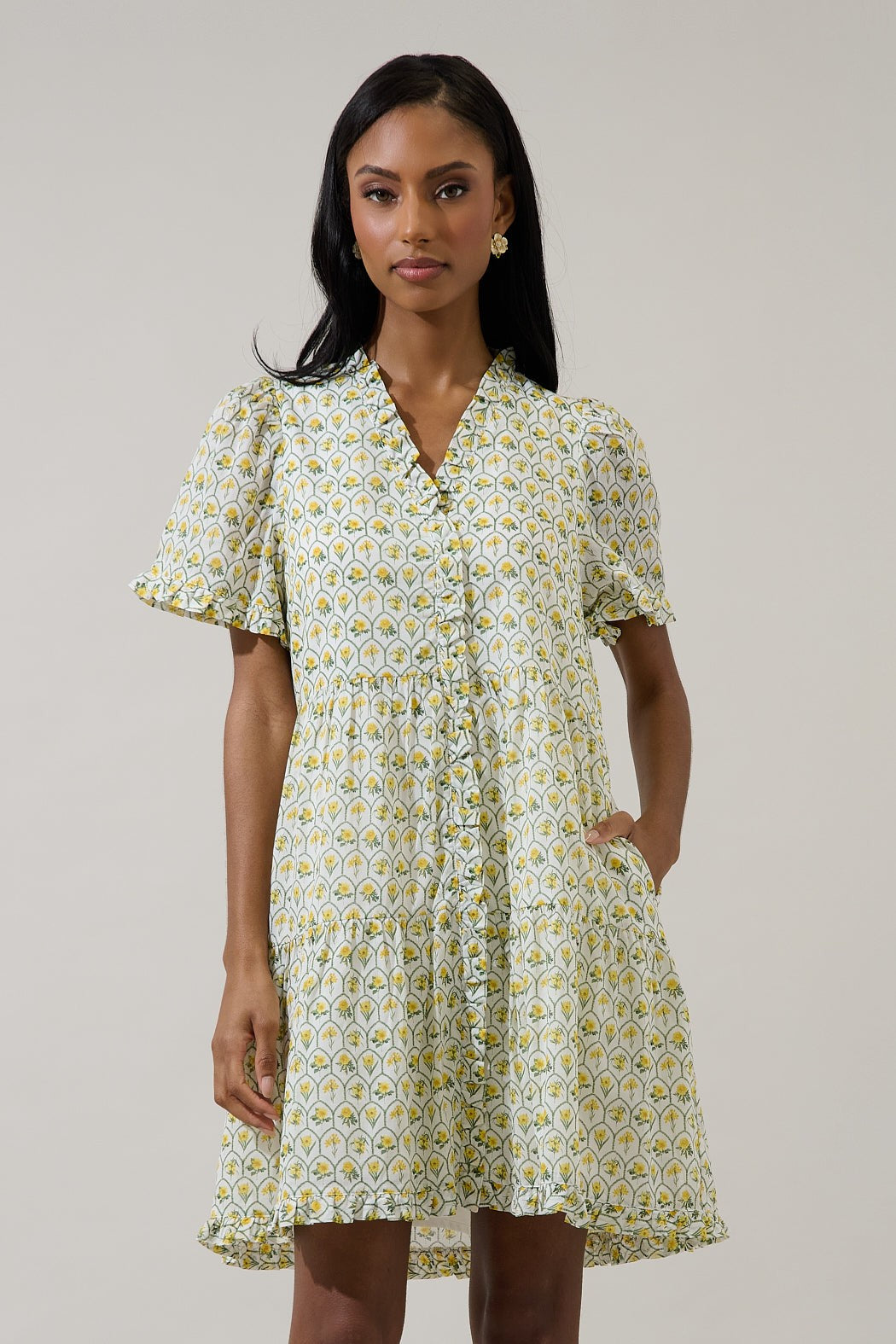 Trinny Floral Kara Shift Mini Dress