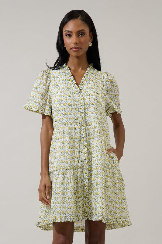 Trinny Floral Kara Shift Mini Dress